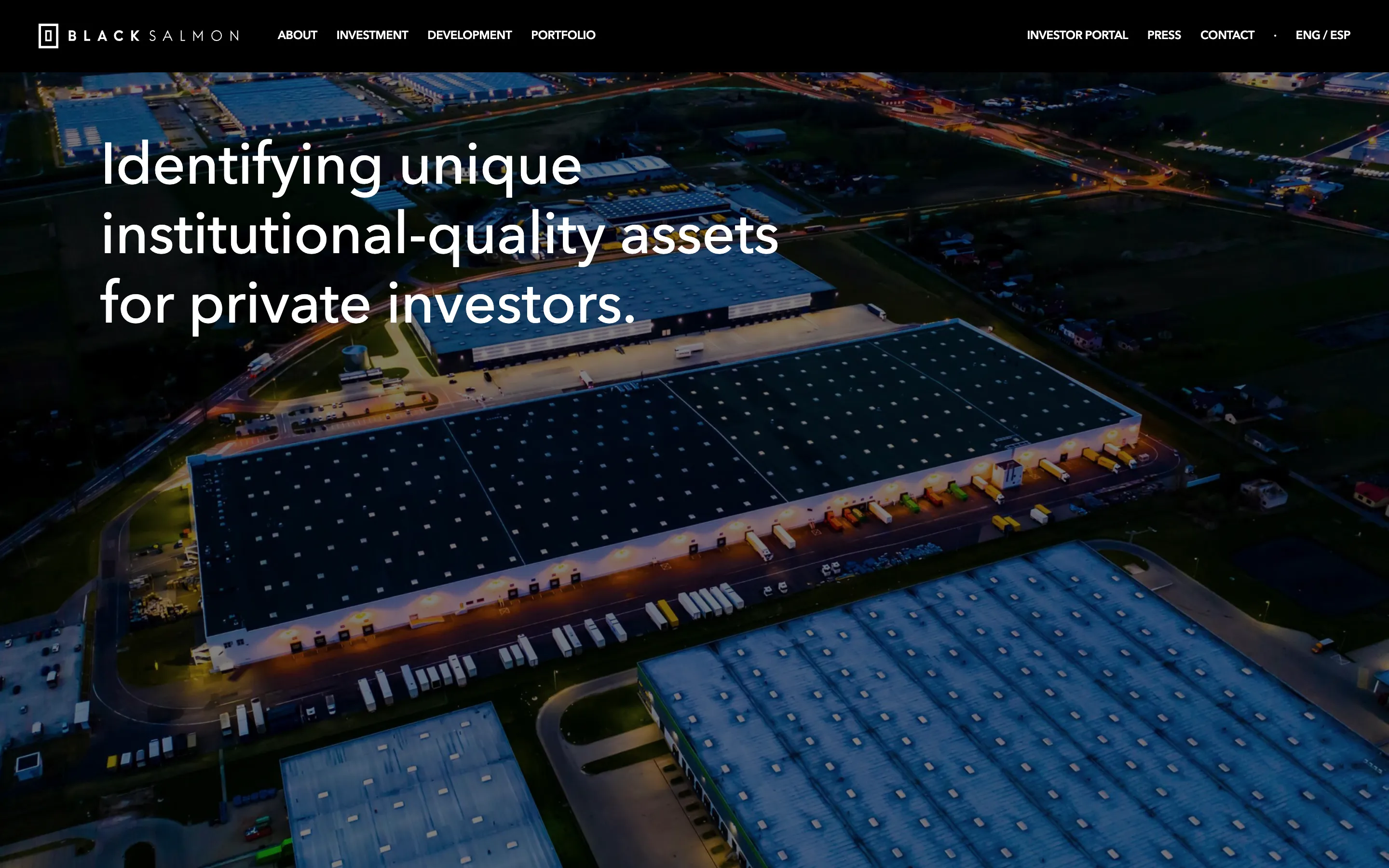 Black Salmon - Company profile section displaying their investment expertise