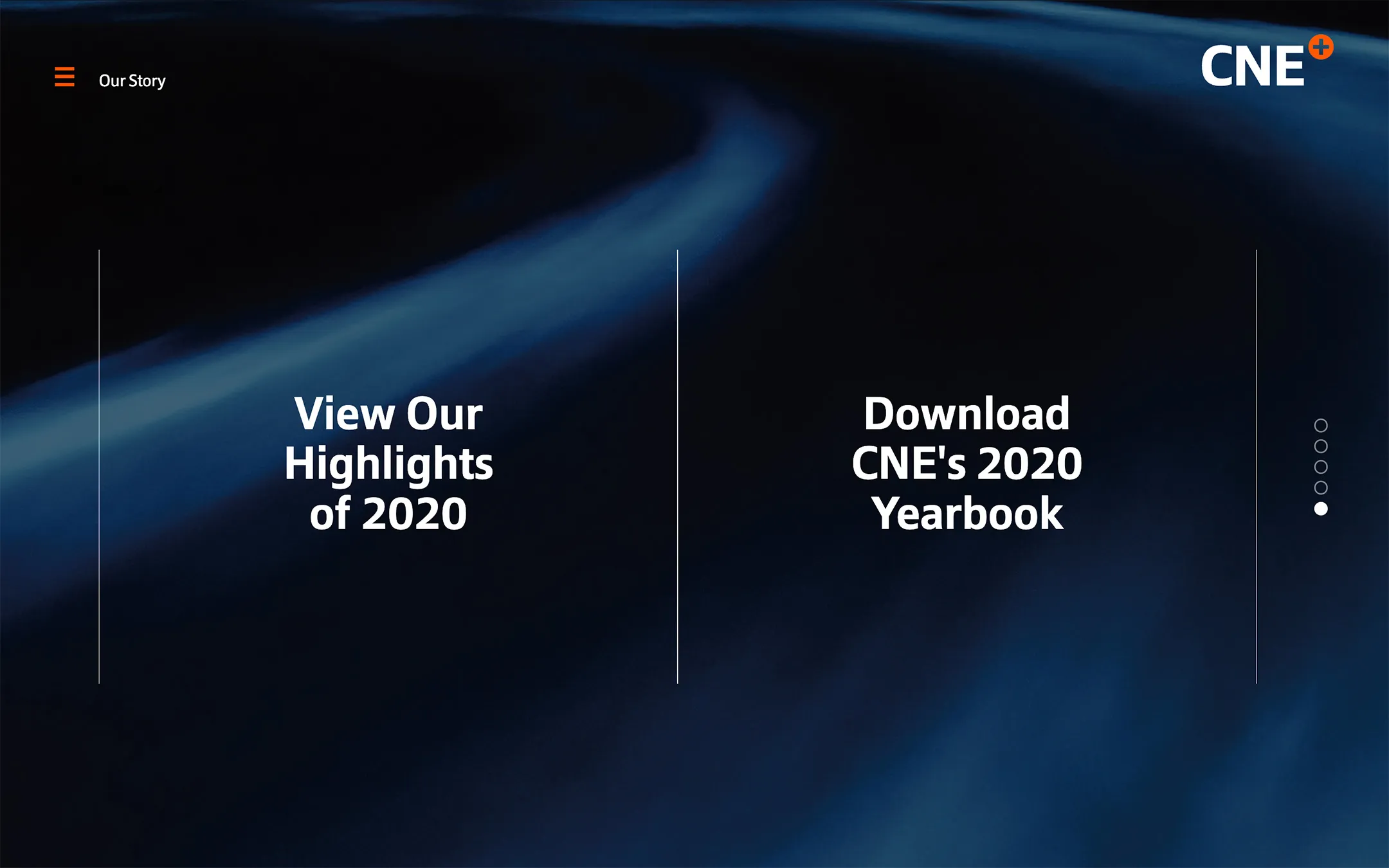CNE Annual Report - Main cover page with institutional branding and visual identity