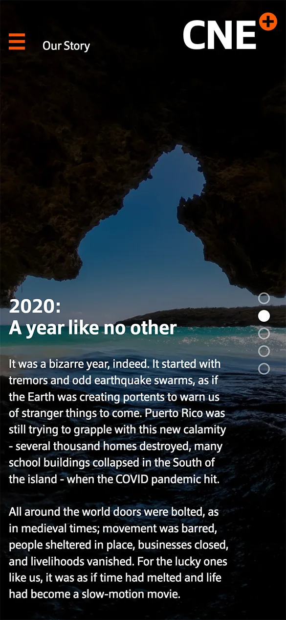 CNE Annual Report - Mobile view of research publications and resources