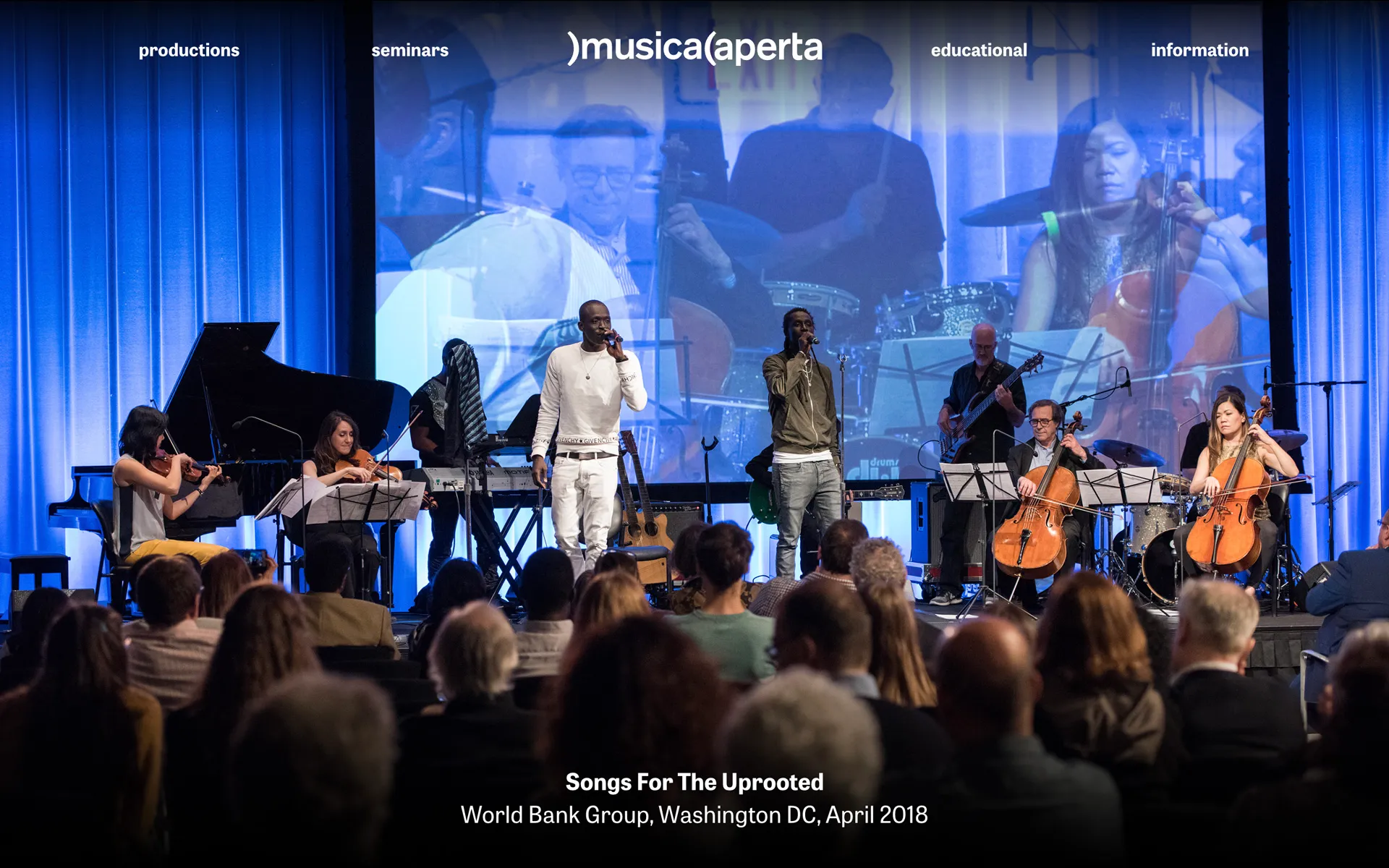 Musica Aperta - About page describing the ensemble's artistic mission and vision