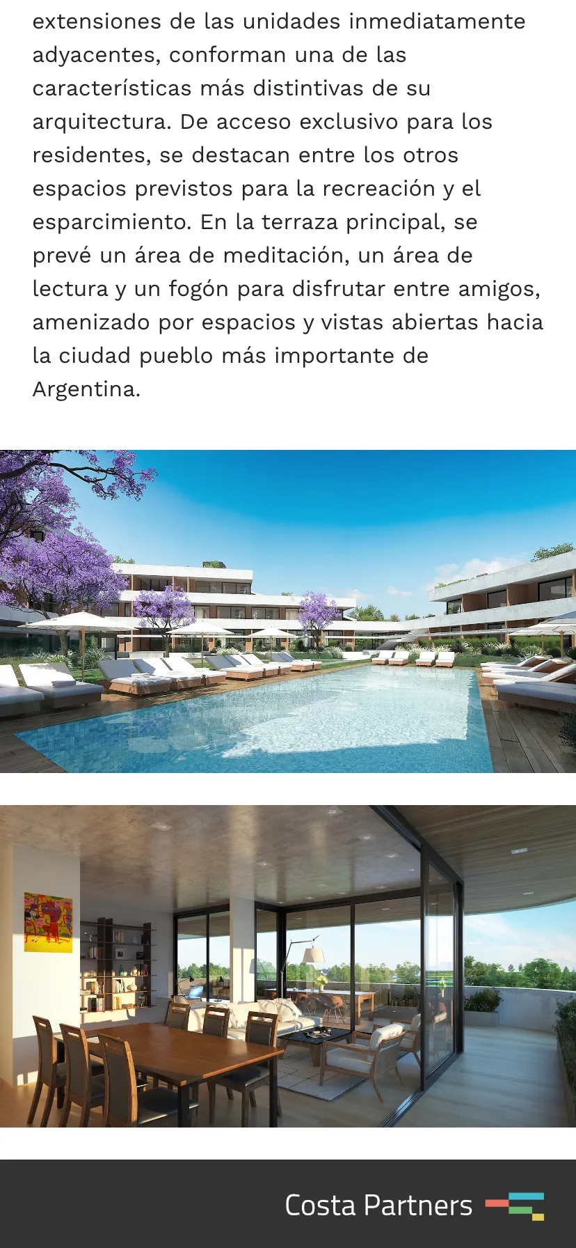 Parterre Residencias - Mobile view of the contact form