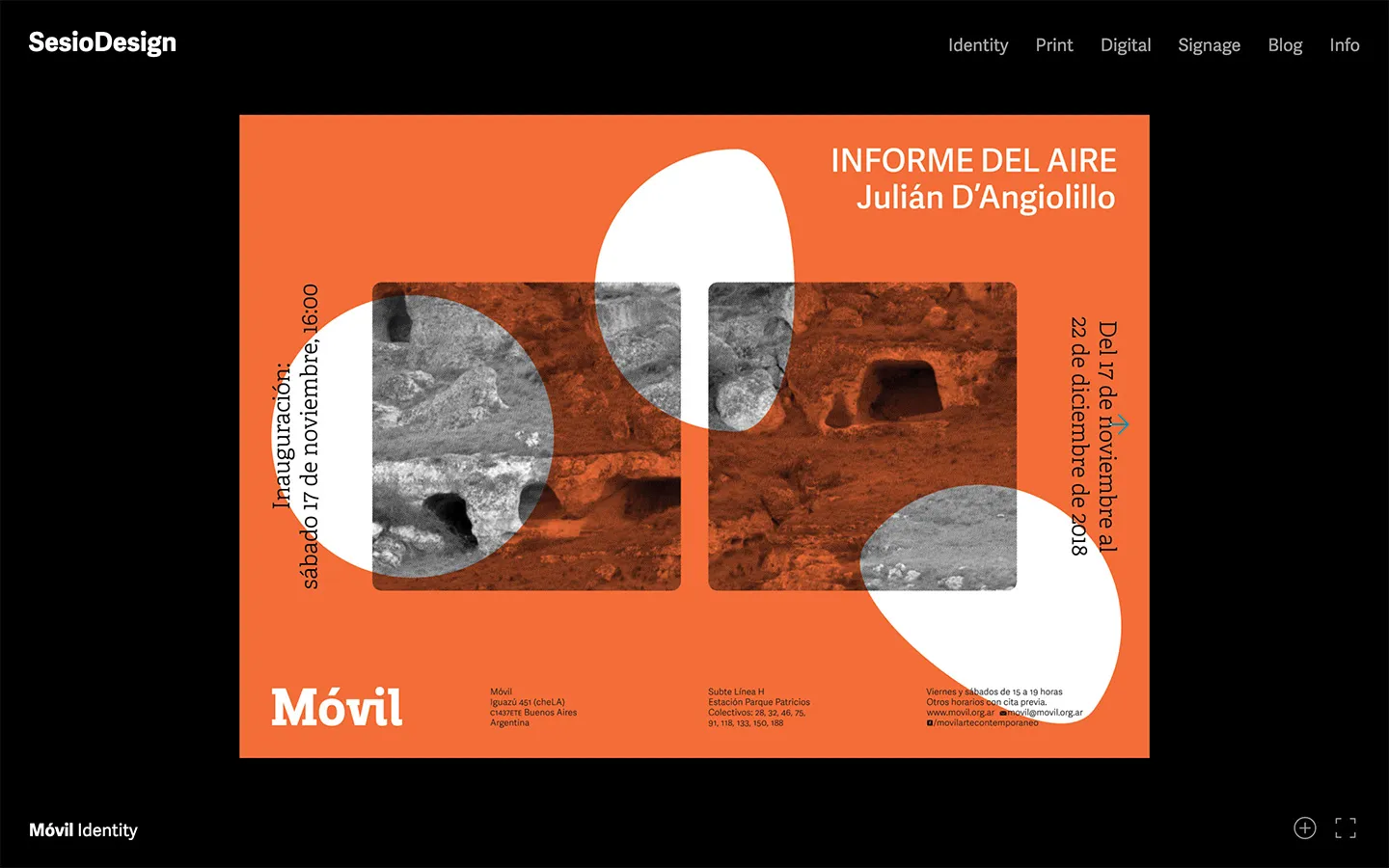 SesioDesign - Project detail page with comprehensive design description